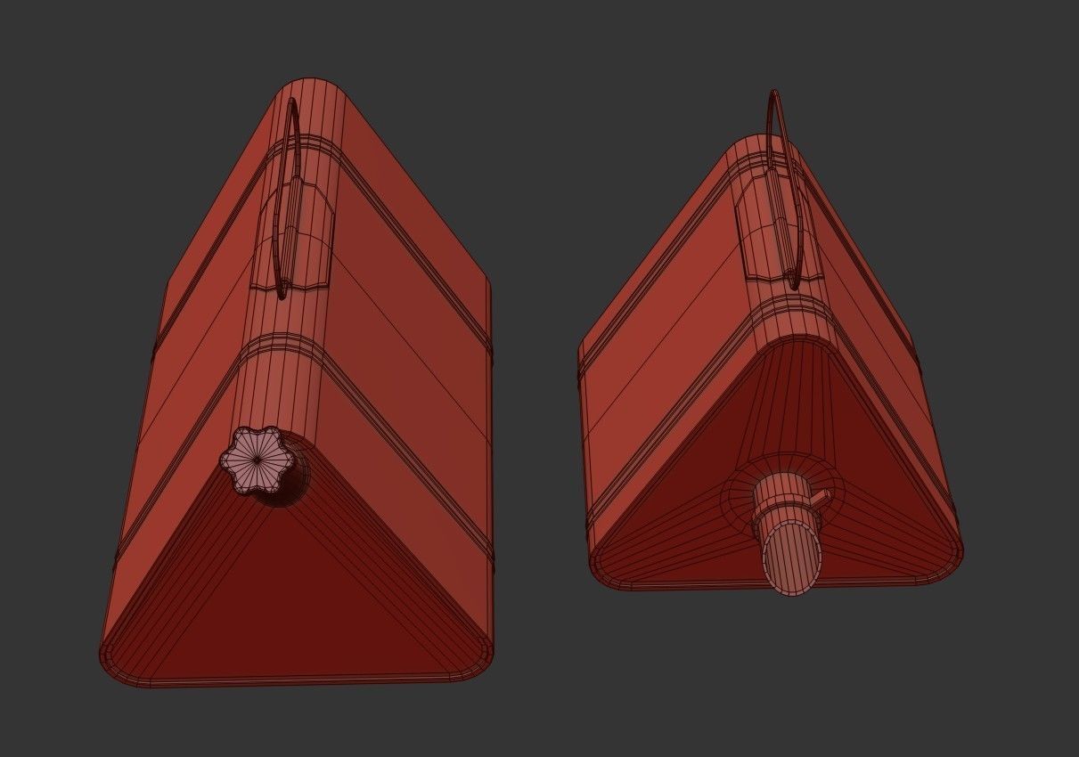 Military Oil Can Low-poly 3D model_23