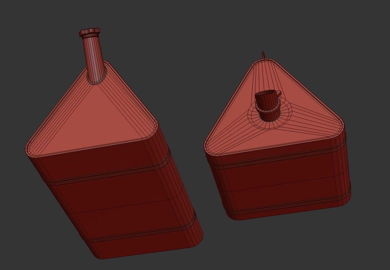 Military Oil Can Low-poly 3D model_22