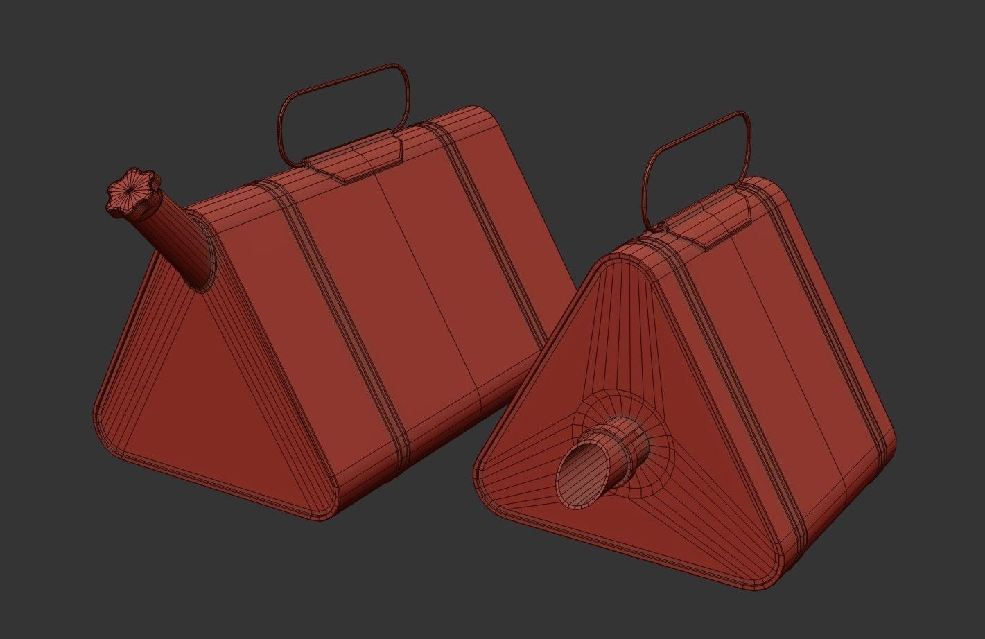 Military Oil Can Low-poly 3D model_19