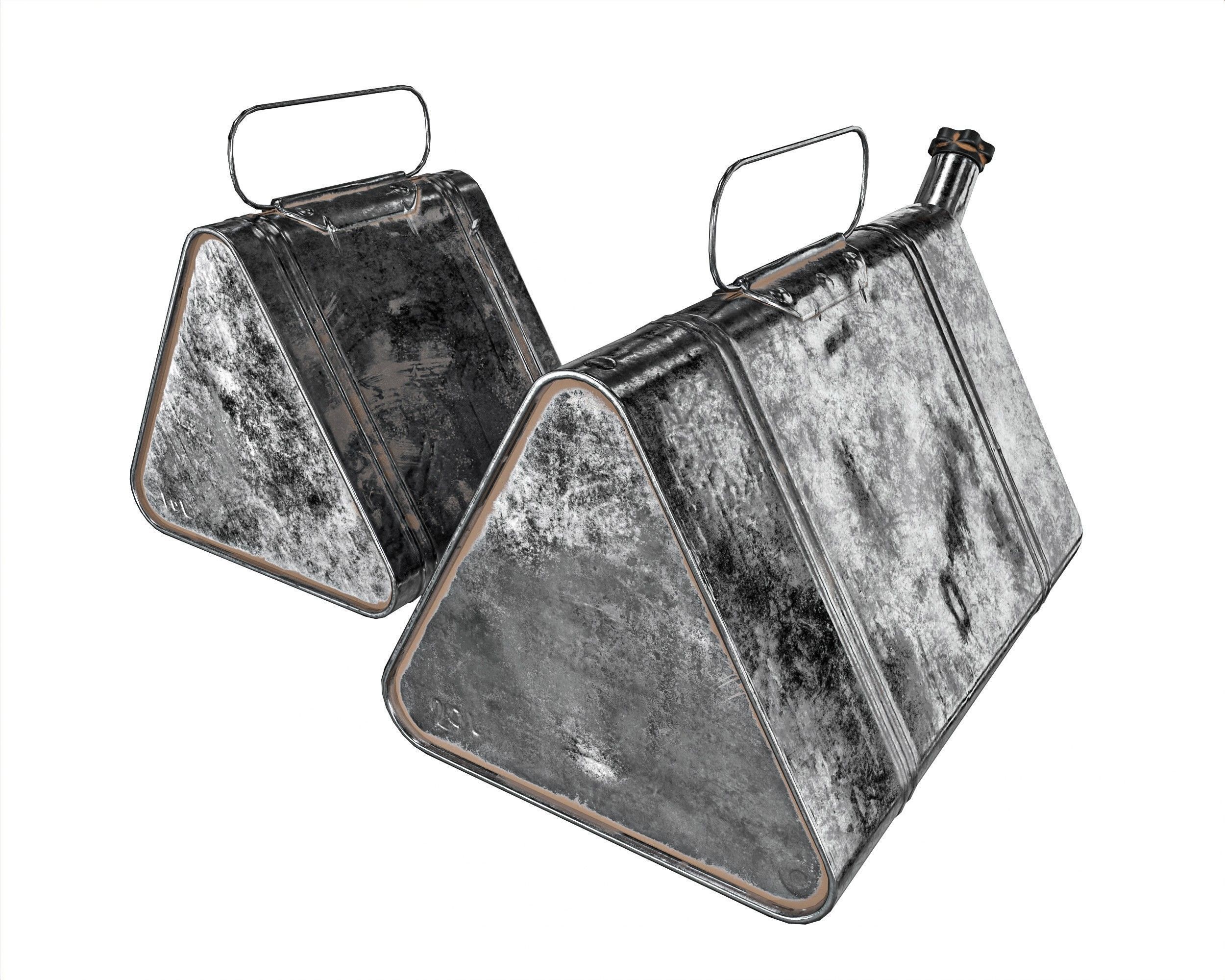 Military Oil Can Low-poly 3D model_7