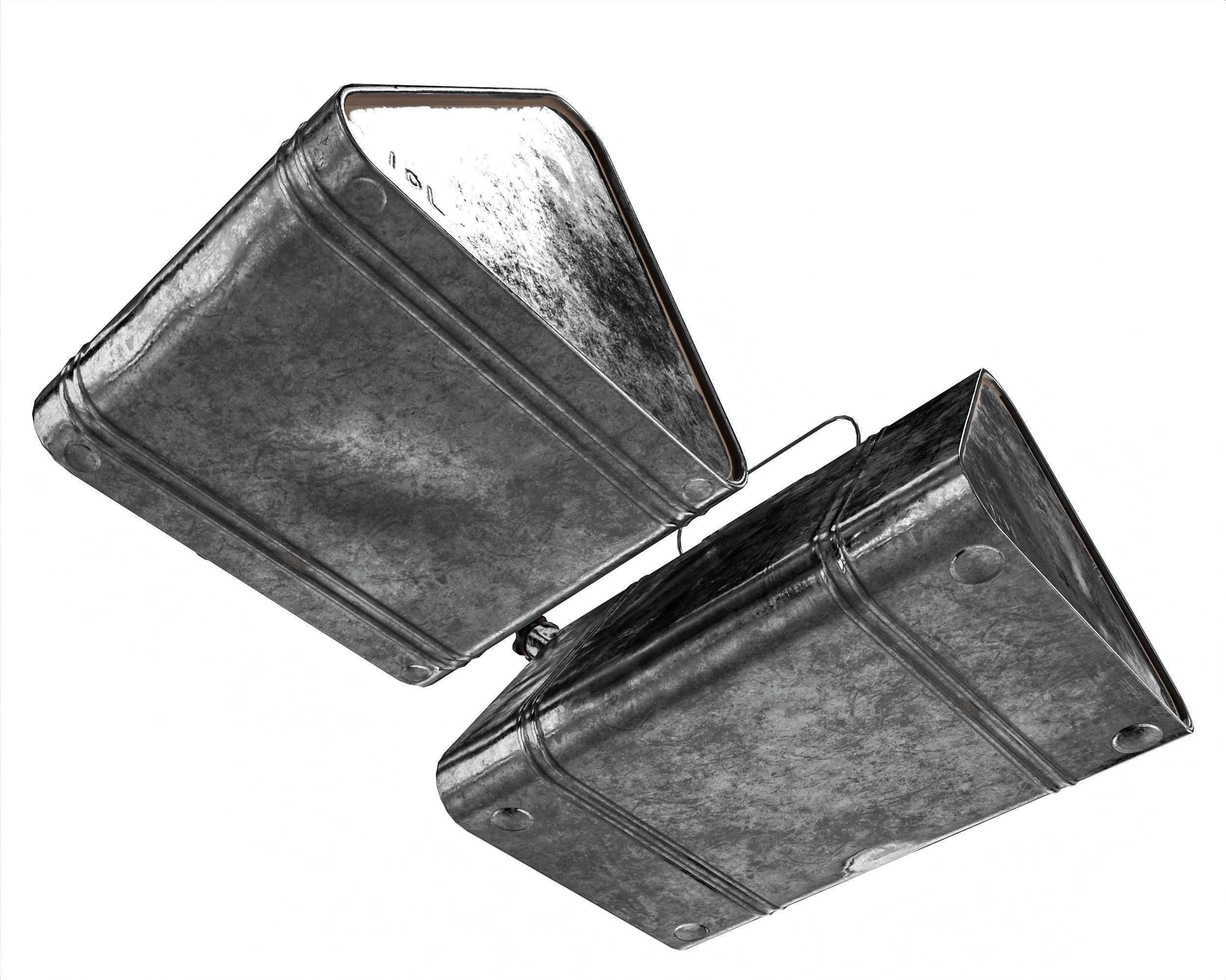 Military Oil Can Low-poly 3D model_10