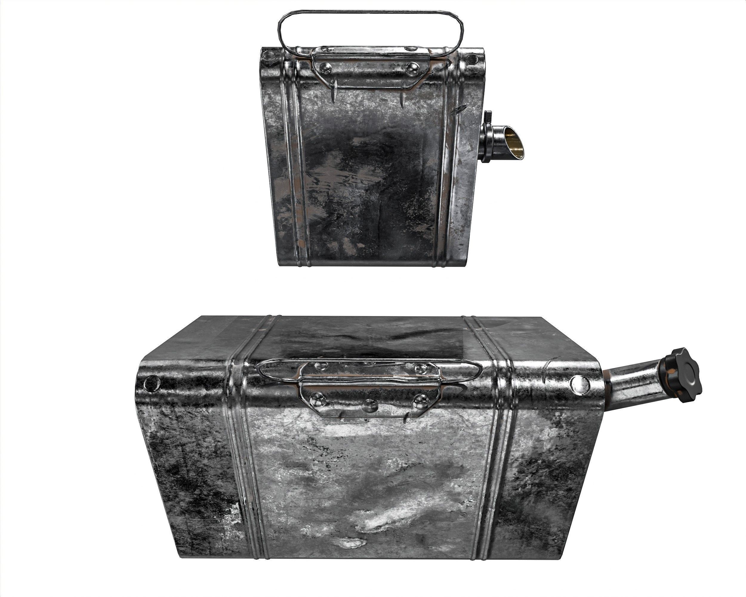 Military Oil Can Low-poly 3D model_5