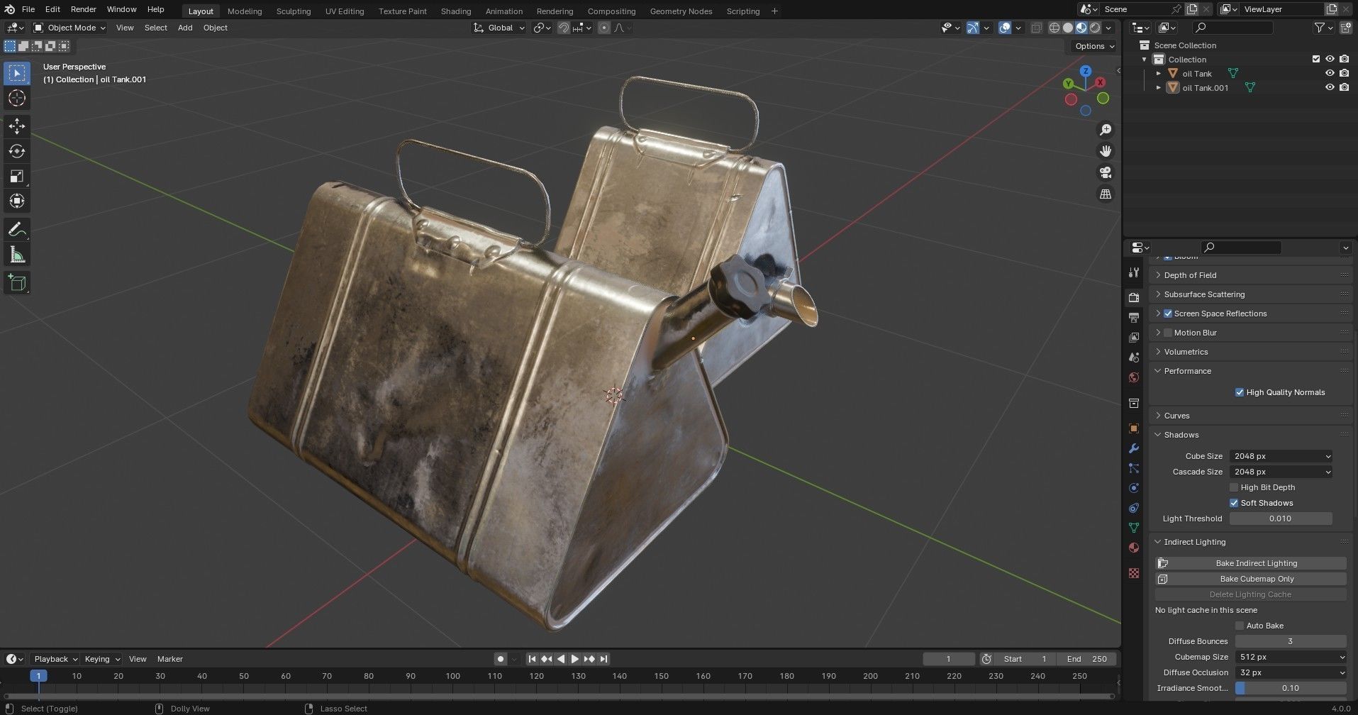 Military Oil Can Low-poly 3D model_26