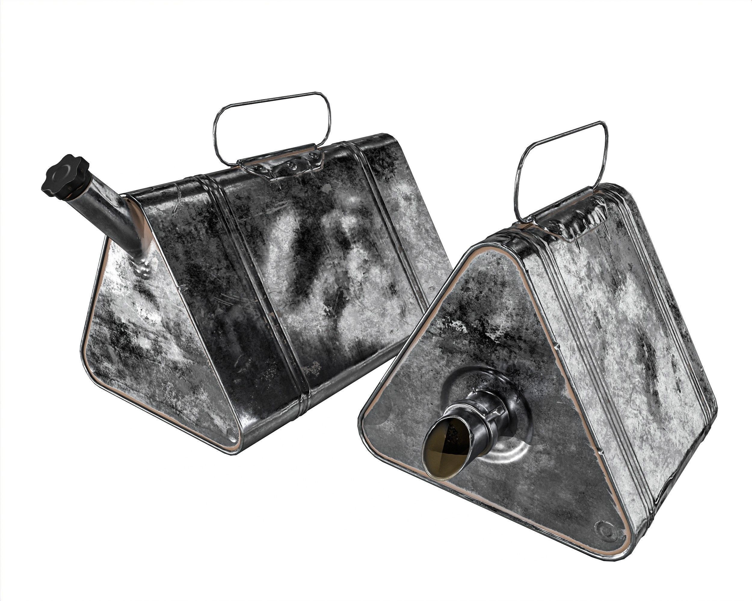 Military Oil Can Low-poly 3D model_4