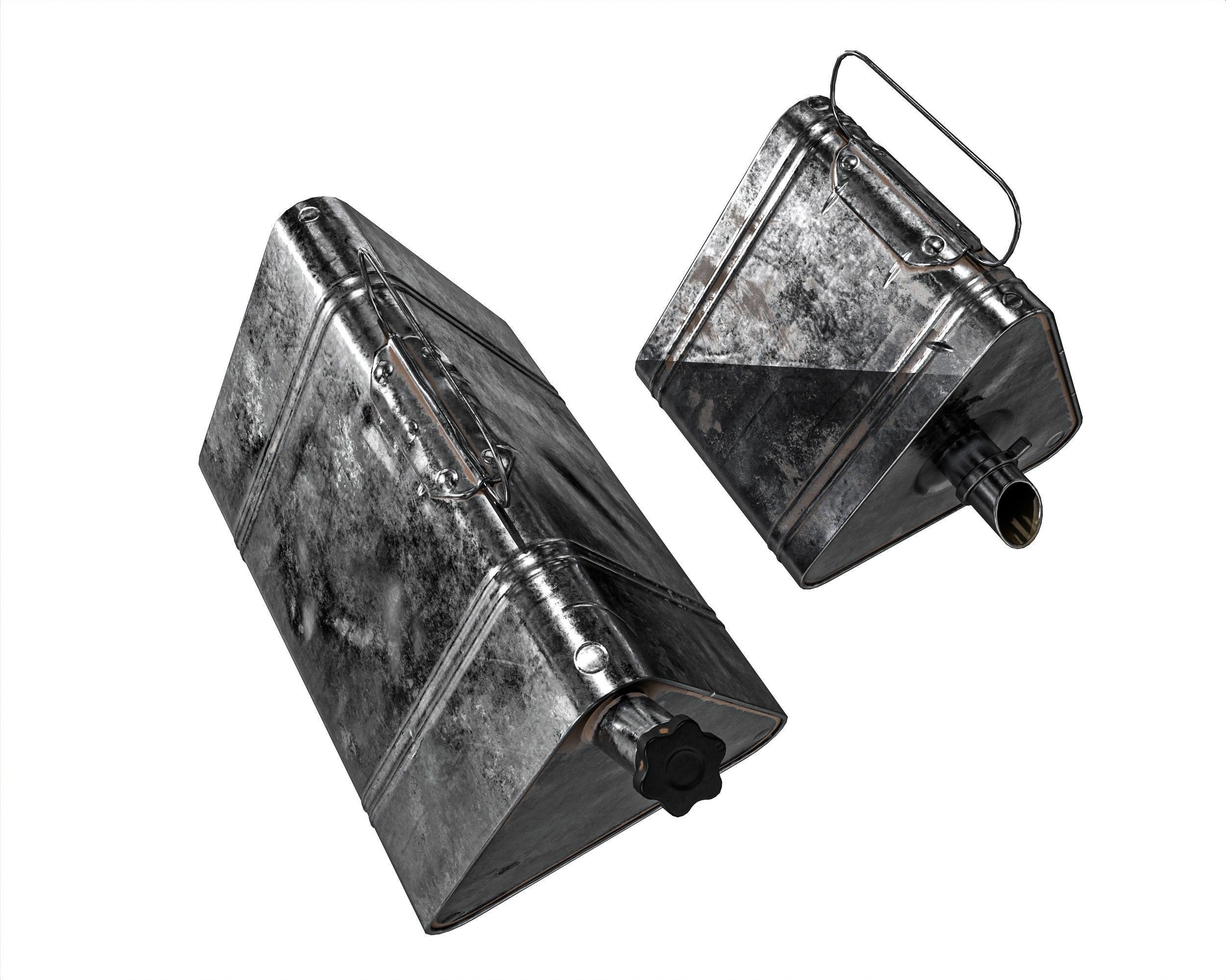 Military Oil Can Low-poly 3D model_8