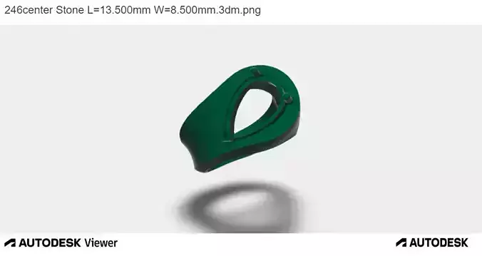 Men Ring with Pear Cut