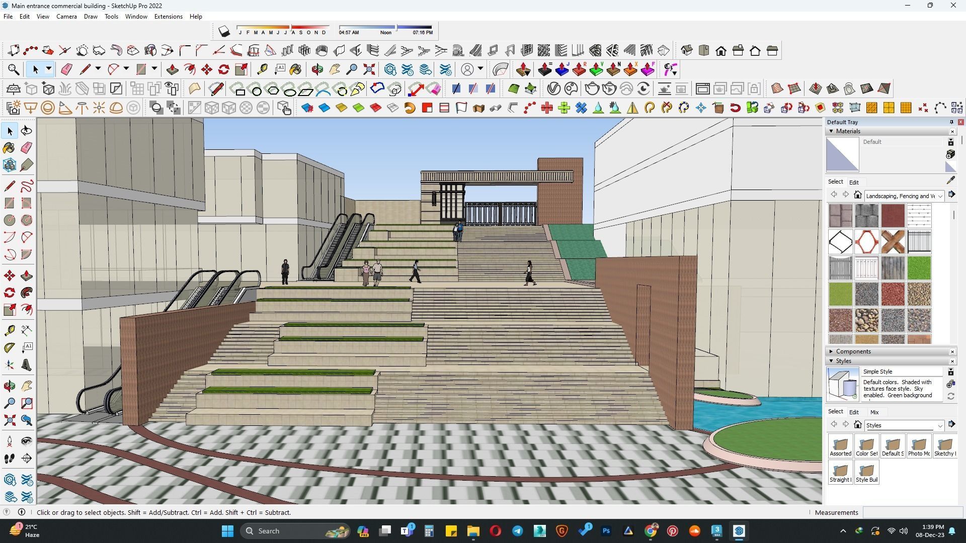 Main entrance commercial building 3D model | CGTrader