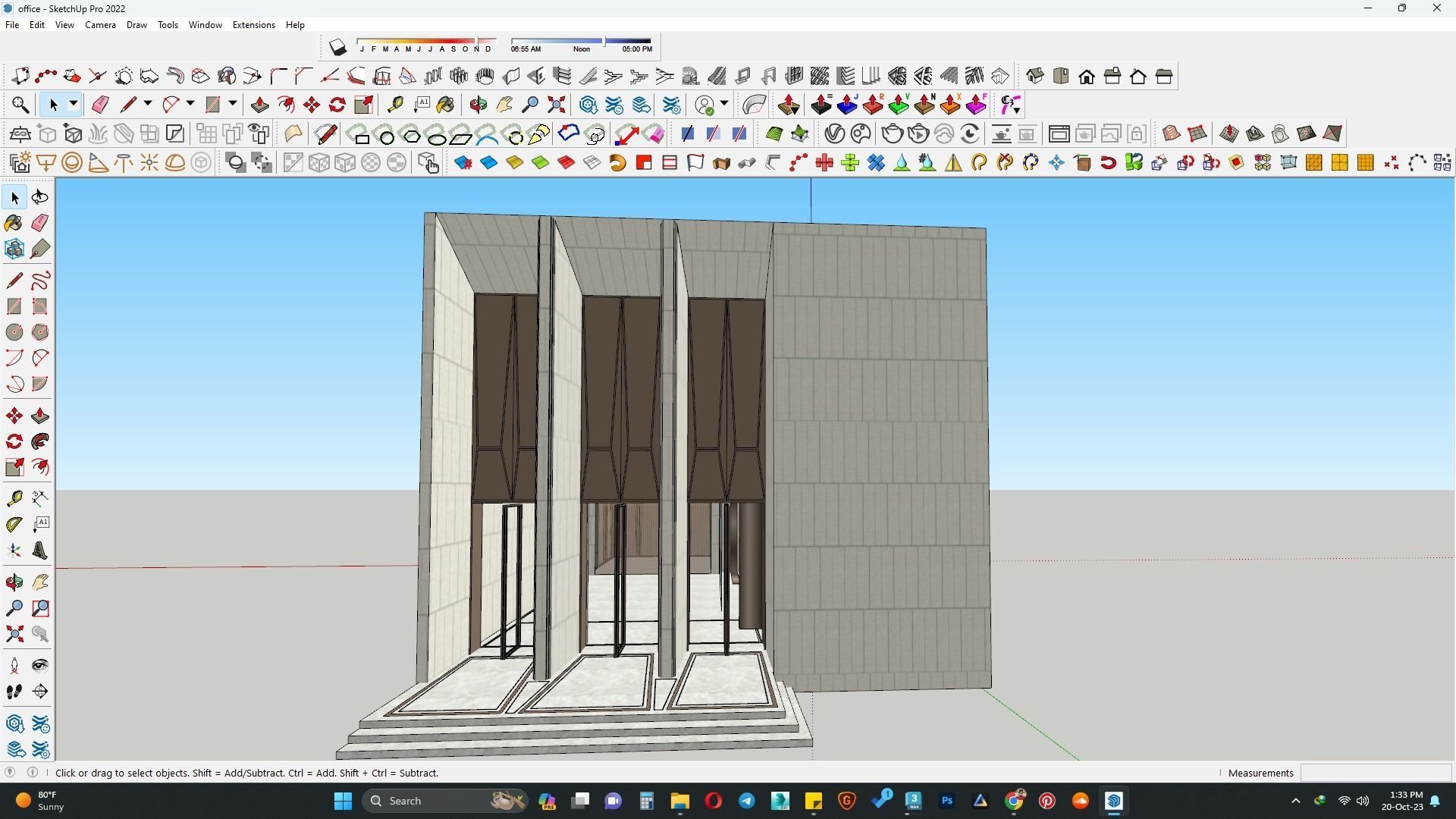 Office building sketchup model 3D model_5