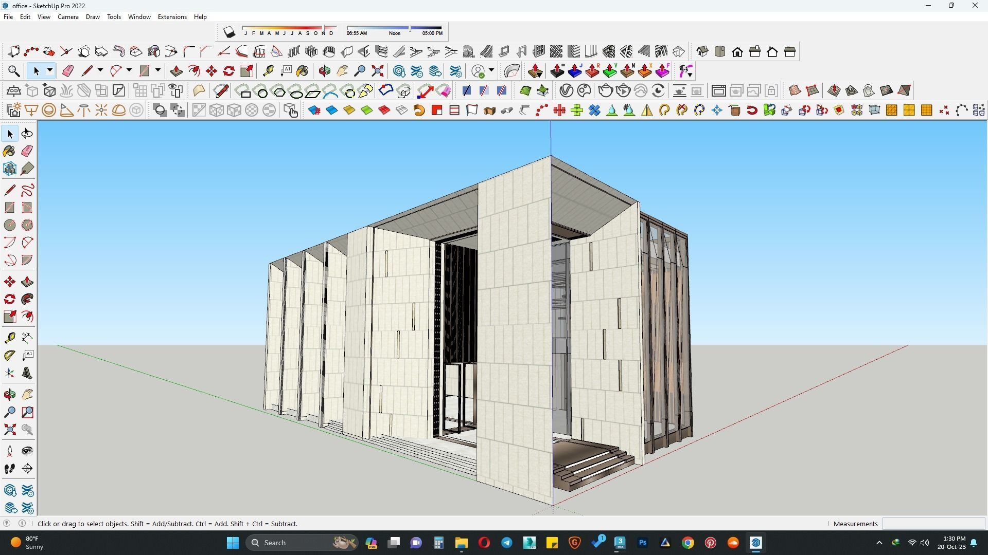 Office building sketchup model 3D model_1