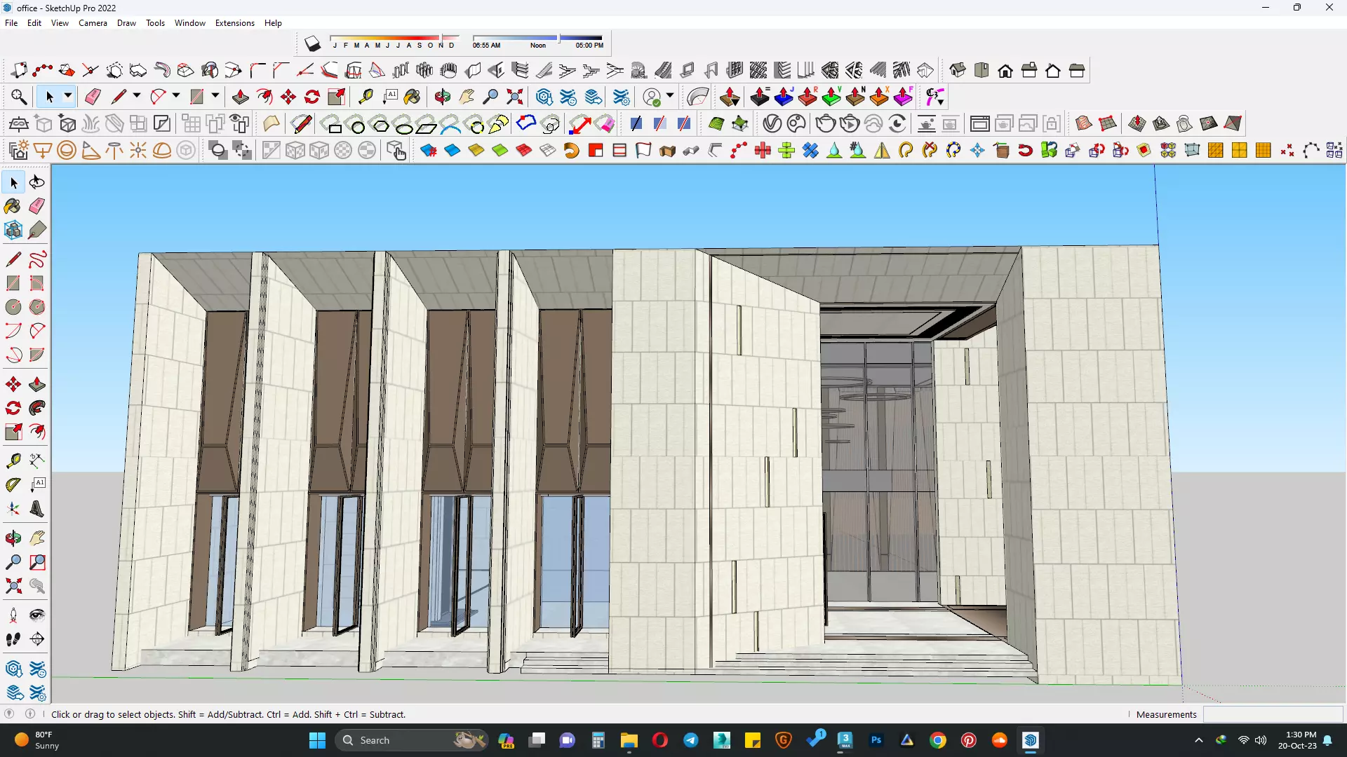 Office building sketchup model 3D model_0