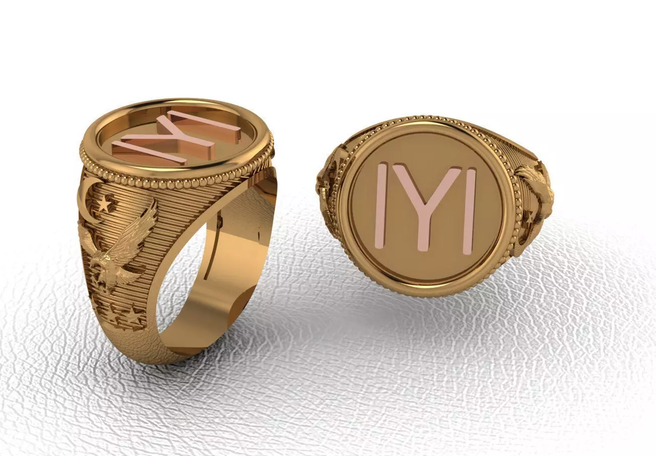 Man ring 52 3D print model_0