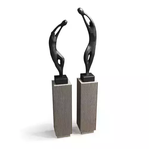 Playing figure sculpture