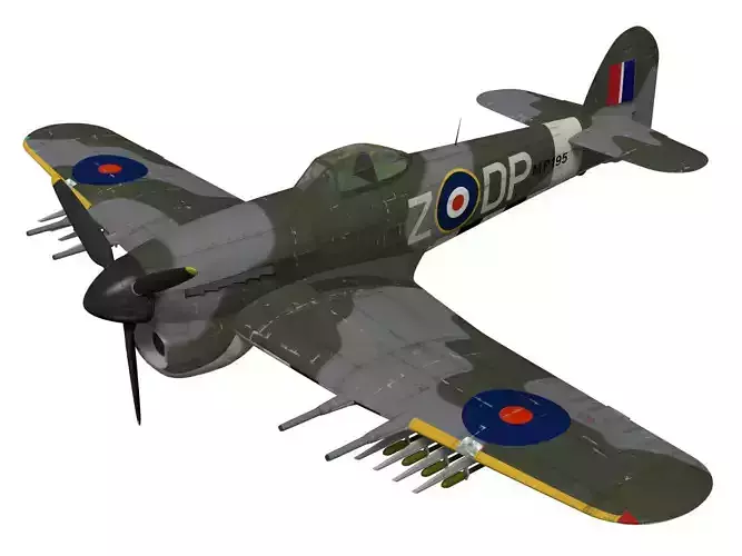 hawker typhoon  MK1b 3D model