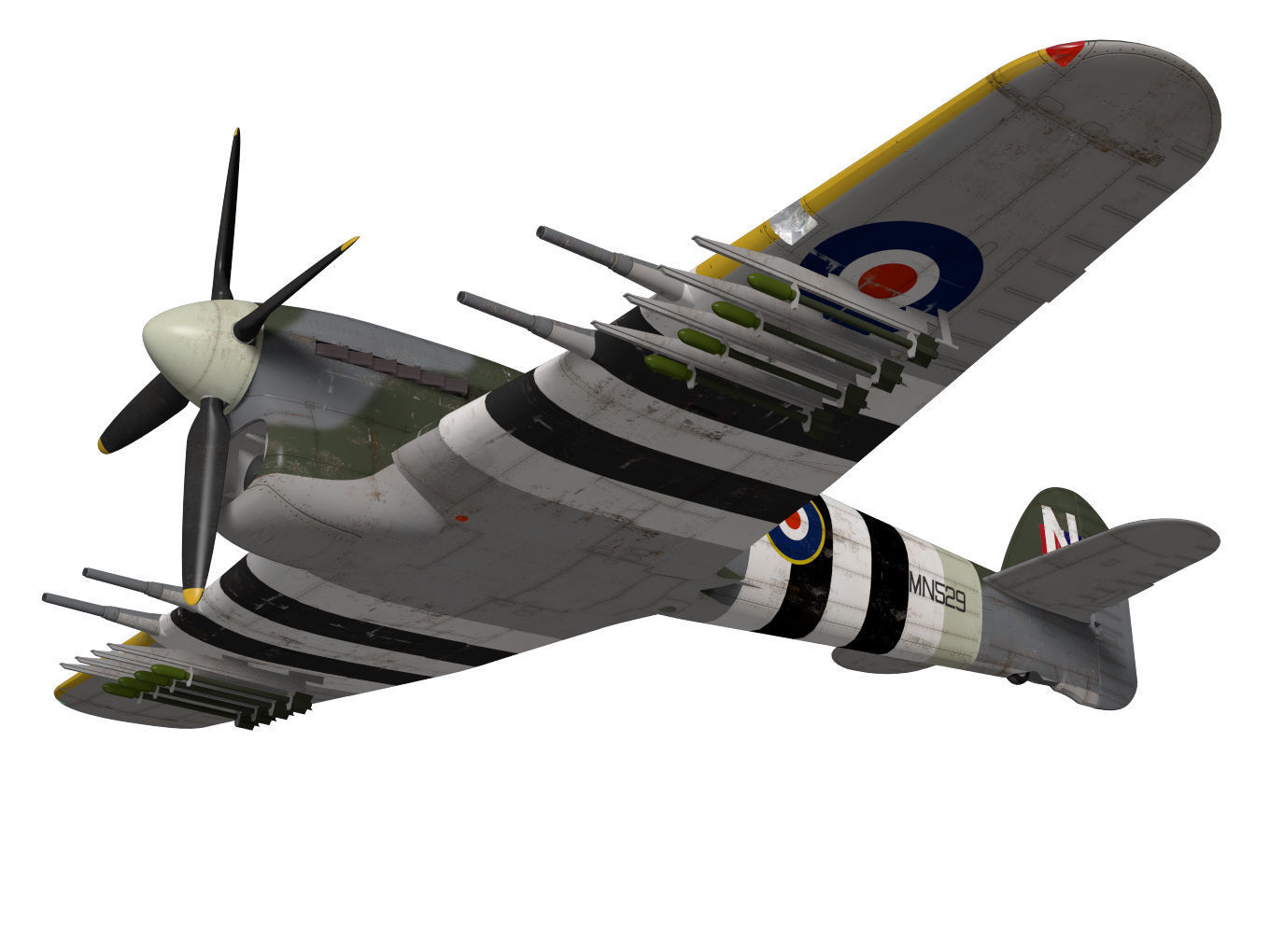 hawker typhoon  MK1b 3D model_3