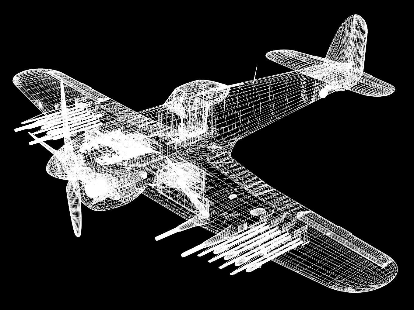 hawker typhoon  MK1b 3D model_15