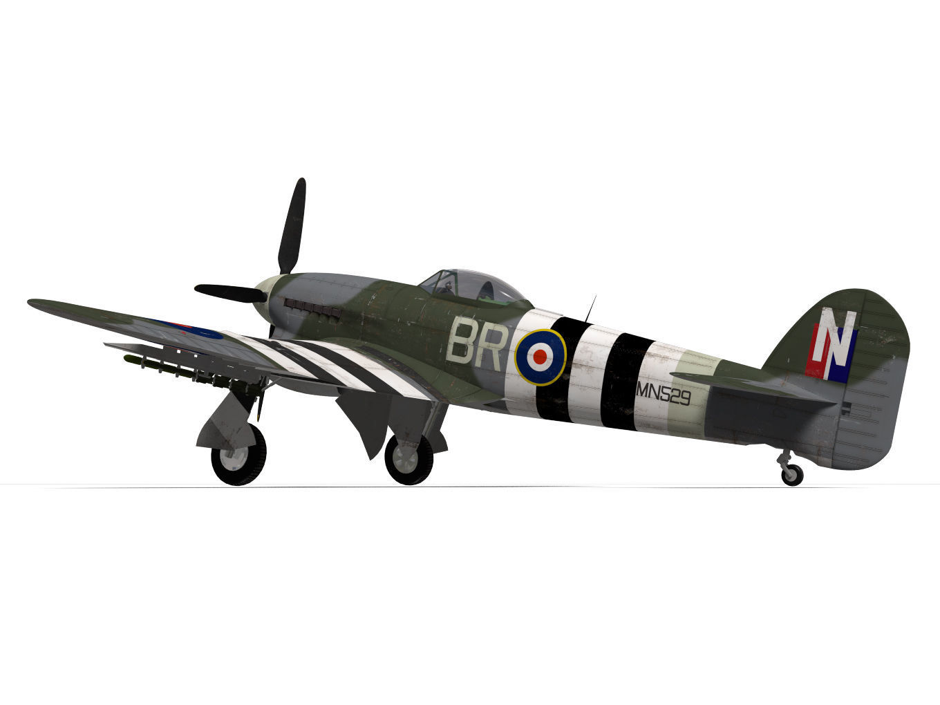 hawker typhoon  MK1b 3D model_6