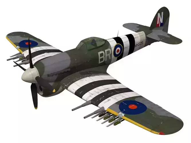 hawker typhoon  MK1b 3D model