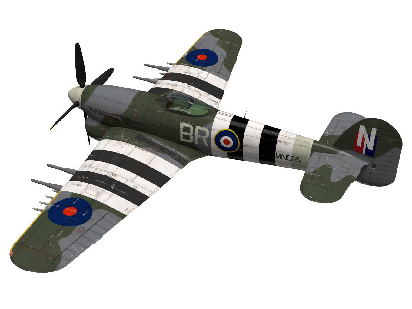 hawker typhoon  MK1b 3D model_1