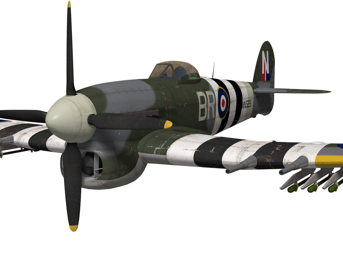 hawker typhoon  MK1b 3D model_4