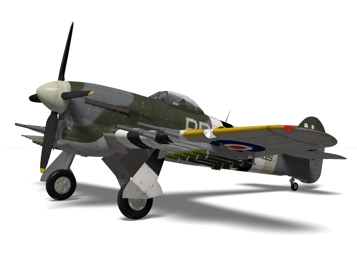 hawker typhoon  MK1b 3D model_5