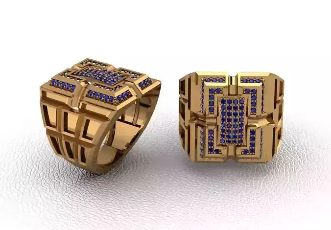 Man ring 67 3D print model