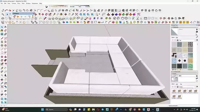 Outdoor sitting 3d model