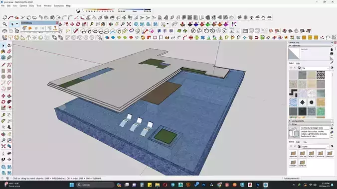 Pool area 3d model
