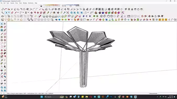Shading pargola 3d model 3D model
