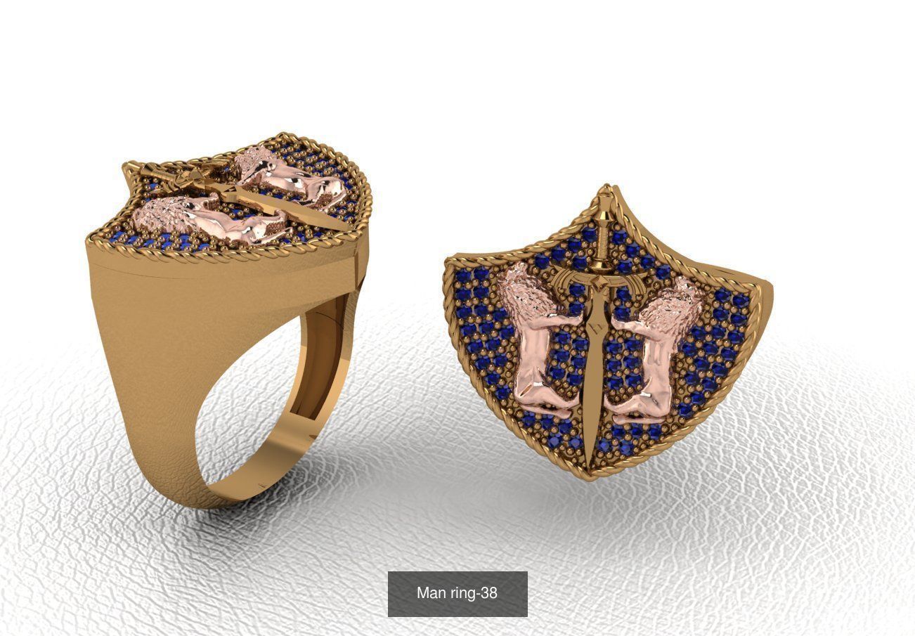 100 ring 3D Model Collection_56