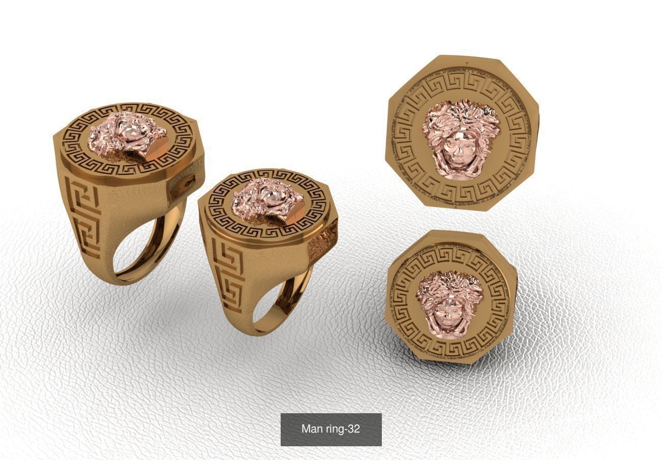 100 ring 3D Model Collection_50