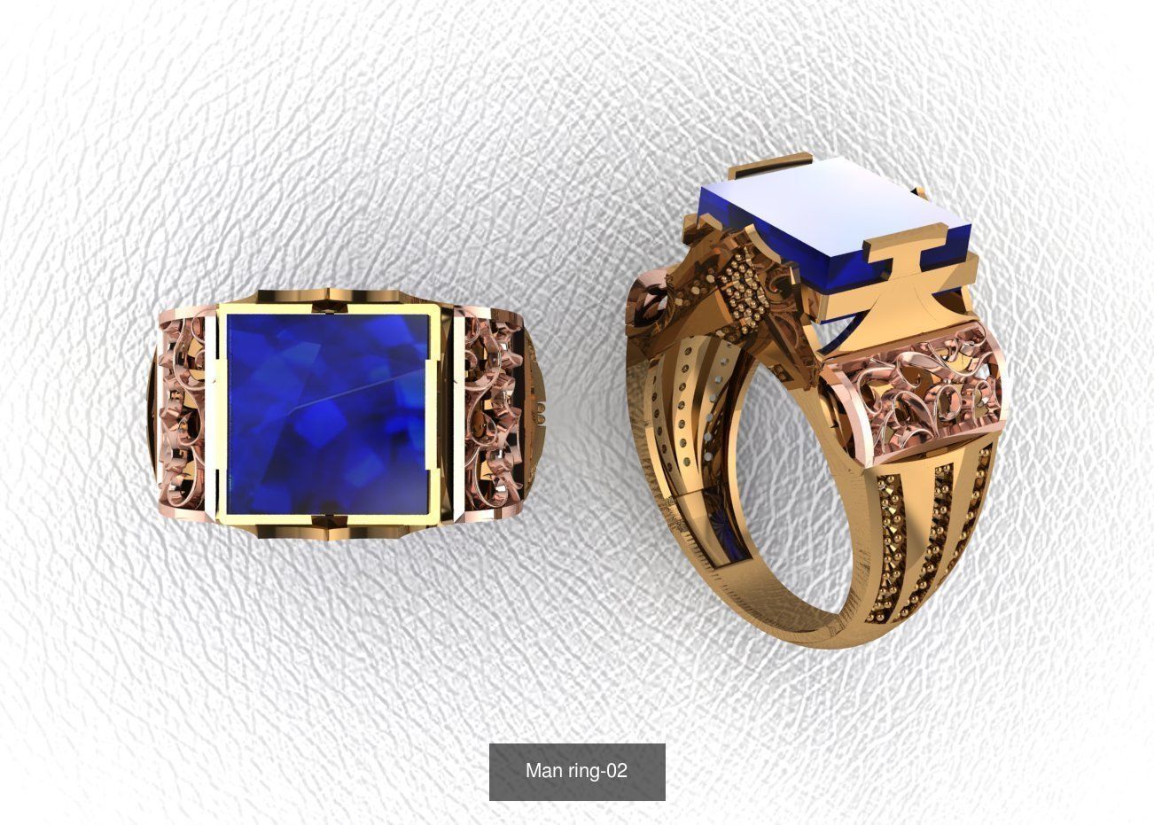 100 ring 3D Model Collection_20