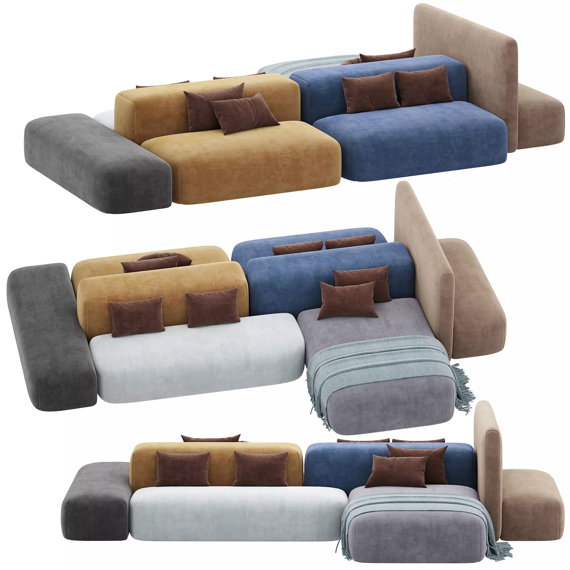 Fred Barry Sofa 3D model_0