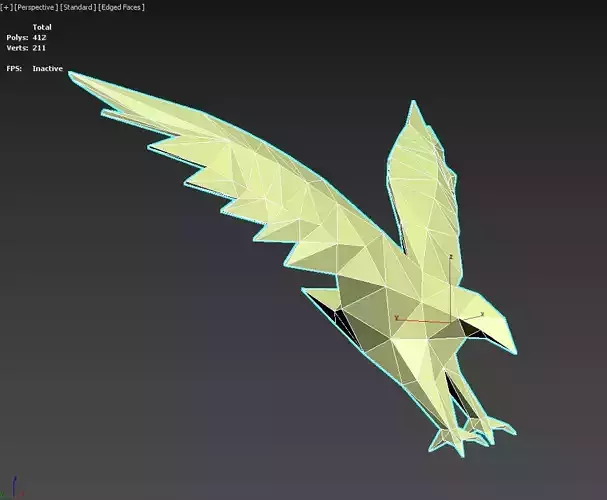 Low Poly Eagle Art Sculpture