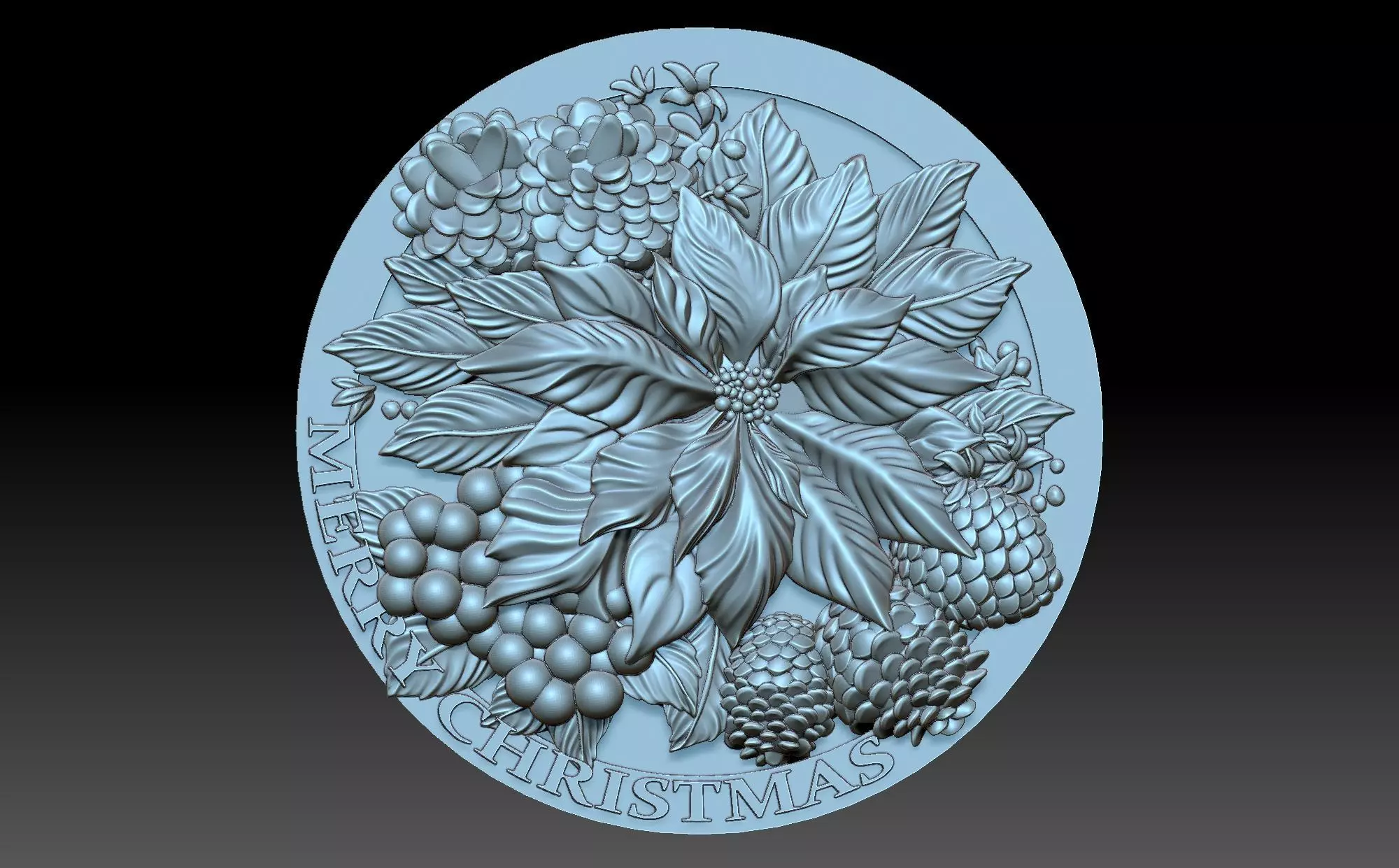 Christmas Flower 3D print model_0