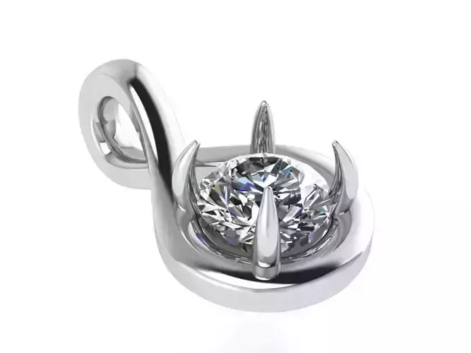 Round Diamond Pendant 1104