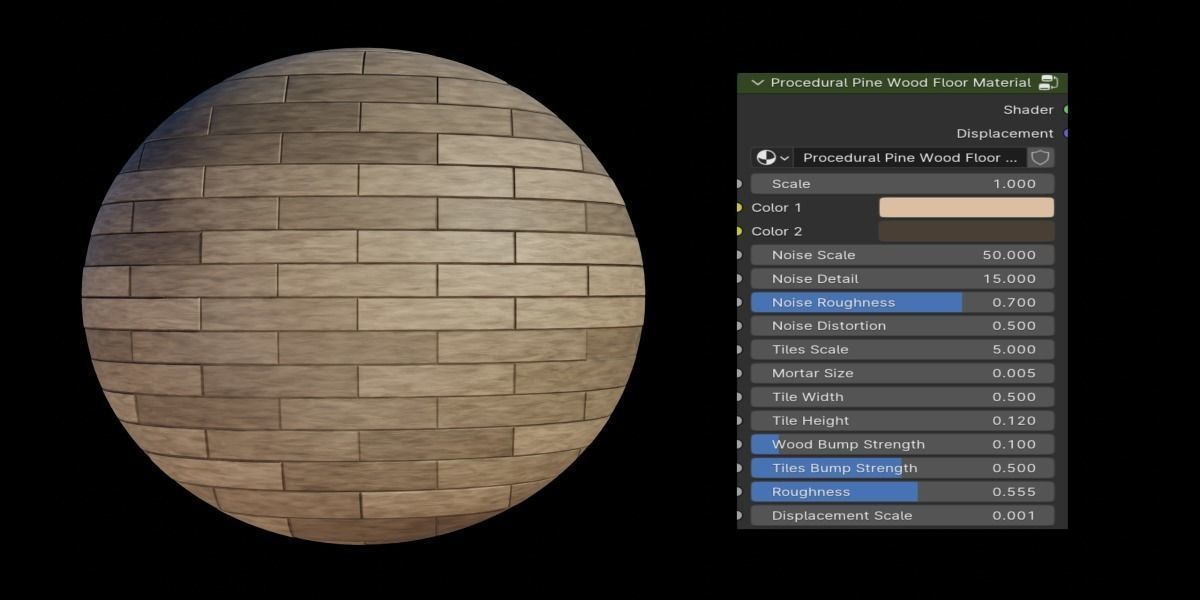 Blender Procedural Wood Floor Materials Texture_6