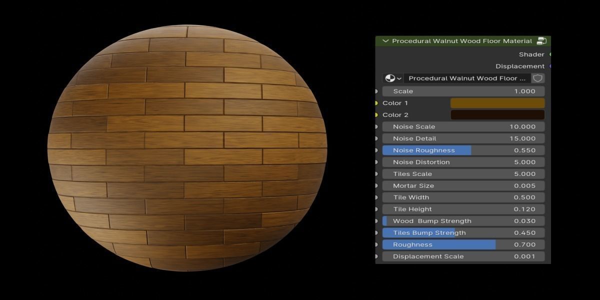 Blender Procedural Wood Floor Materials Texture_5