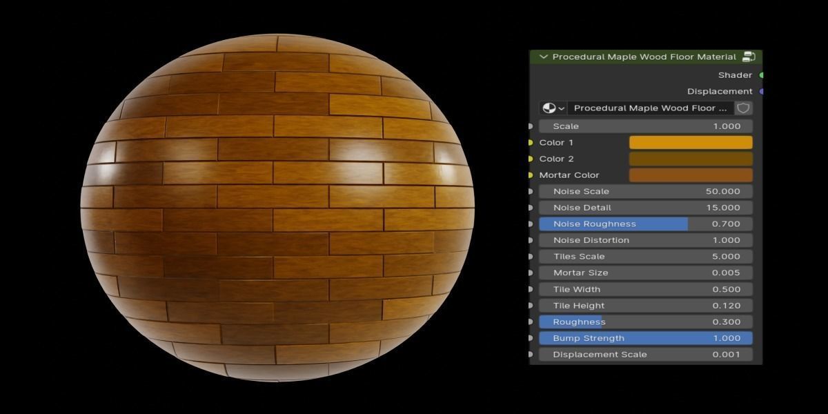 Blender Procedural Wood Floor Materials Texture_4