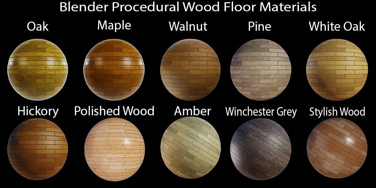 Blender Procedural Wood Floor Materials Texture_1