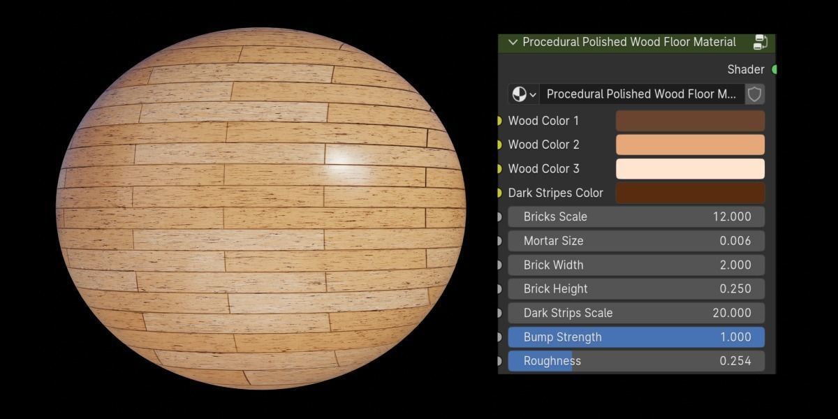 Blender Procedural Wood Floor Materials Texture_9