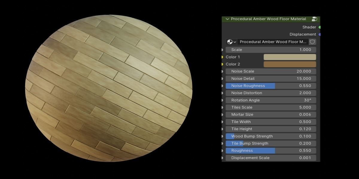 Blender Procedural Wood Floor Materials Texture_10