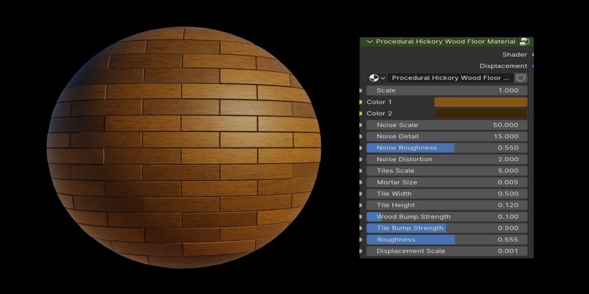 Blender Procedural Wood Floor Materials Texture_8