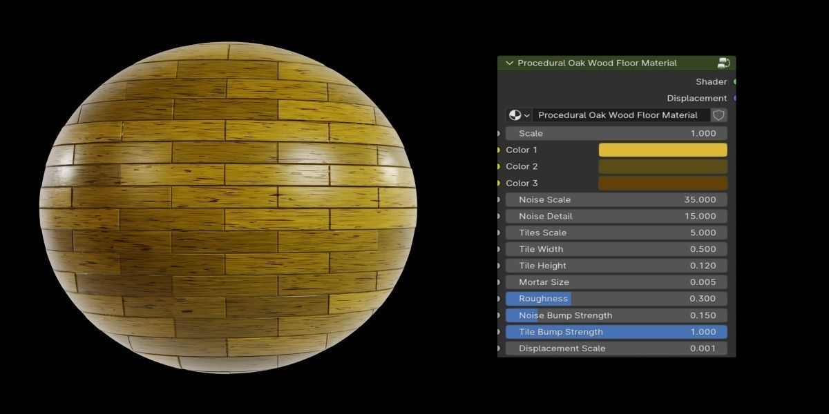 Blender Procedural Wood Floor Materials Texture_2