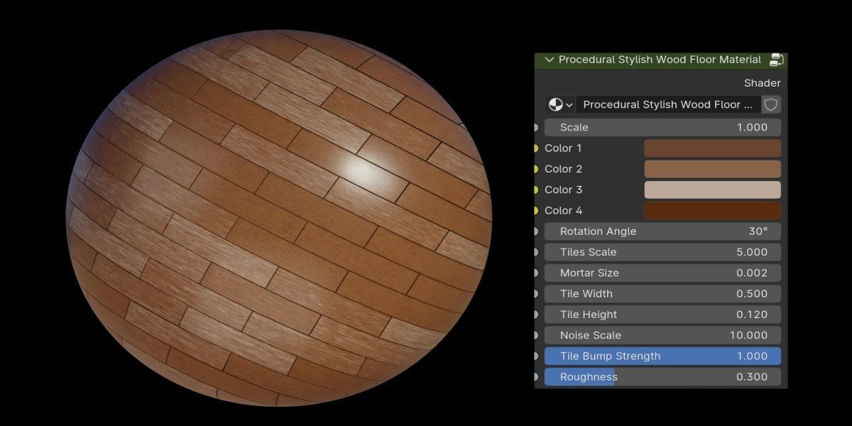 Blender Procedural Wood Floor Materials Texture_3