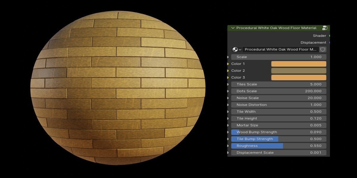 Blender Procedural Wood Floor Materials Texture_7