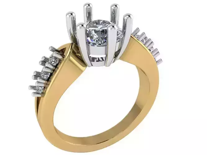 Round Diamond Basket Setting Ring 1108