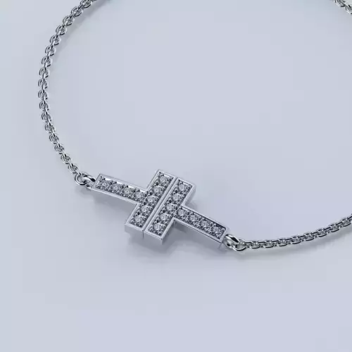 Diamond Double Chain Bracelet T