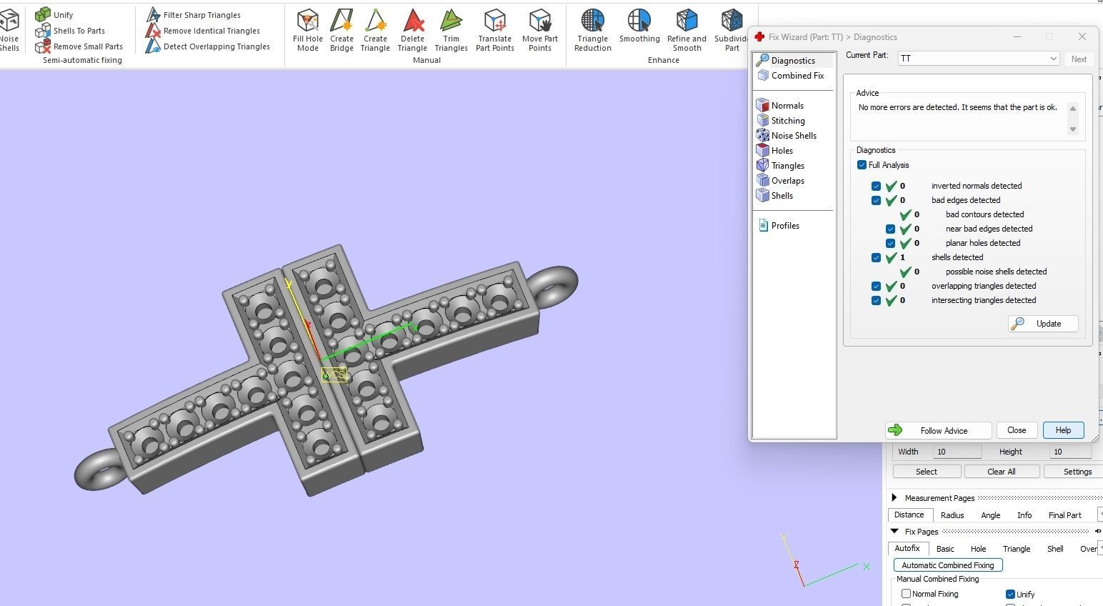Diamond Double Chain Bracelet T 3D print model_9