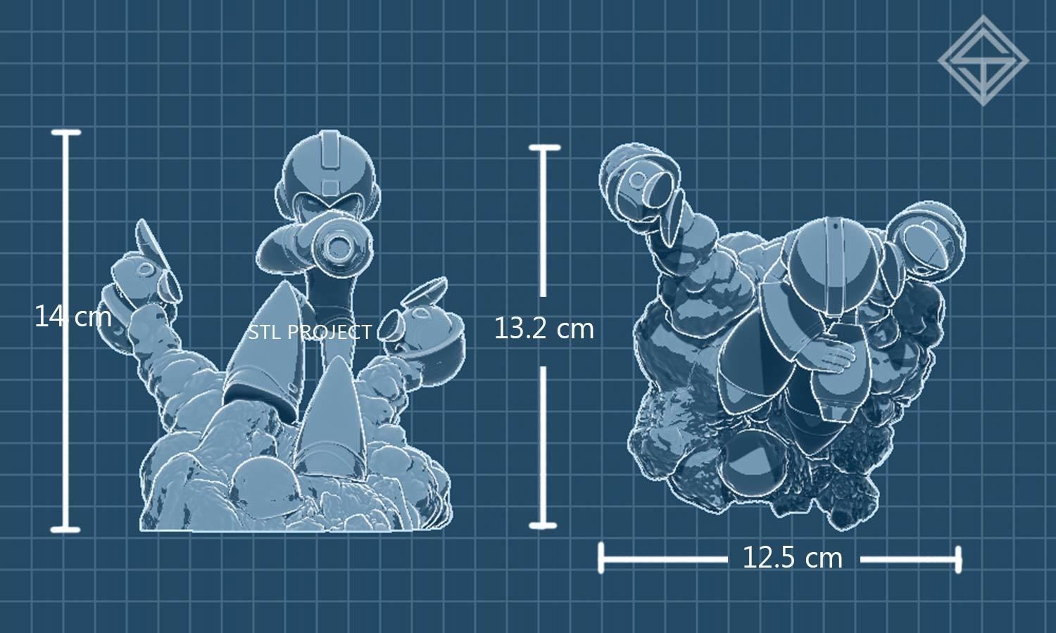 Megaman 3D print model_4