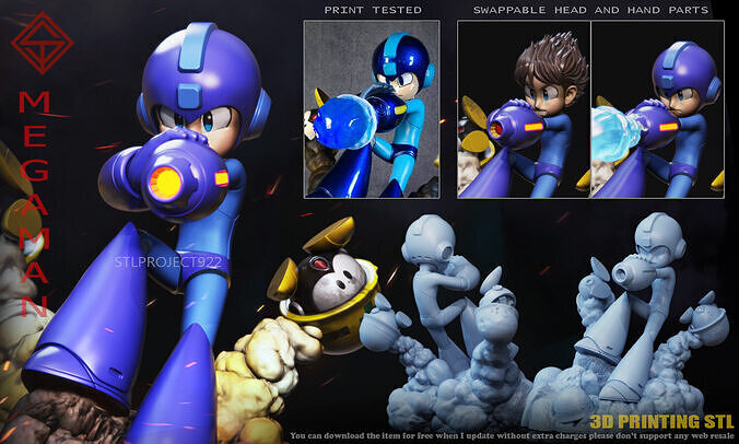 Megaman 3D print model